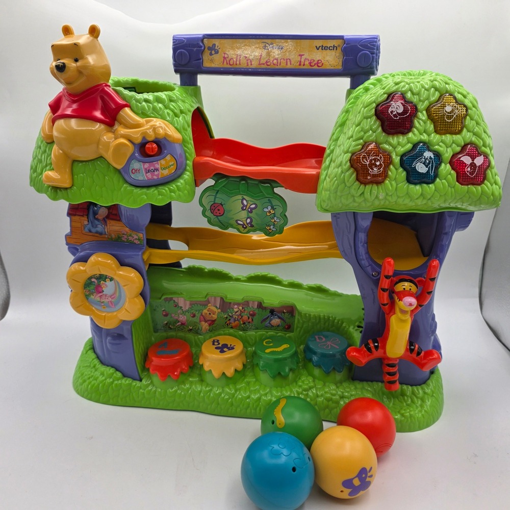 Vtech Disney Winnie the Pooh Roll n Learn Treehouse Interactive Toy Vintage 2006